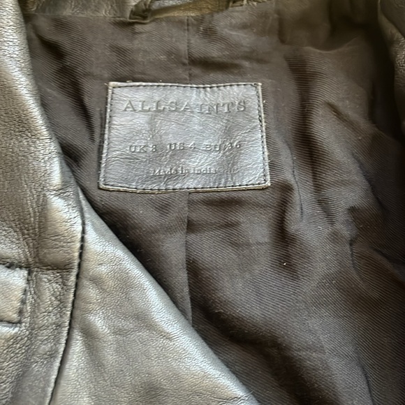 AllSaints bales biker leather jacket - Picture 4 of 4